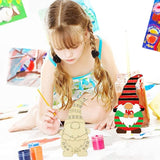 Christmas Tree DIY Painting Wooden Dwarf Elf Hanging Decorations, 4pcs/set, 8pcs/set, 12pcs/set, 32pcs/set