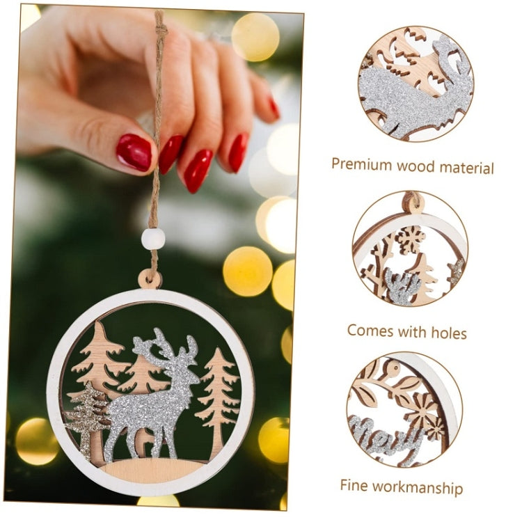 Christmas Party Decoration Wooden Pendants