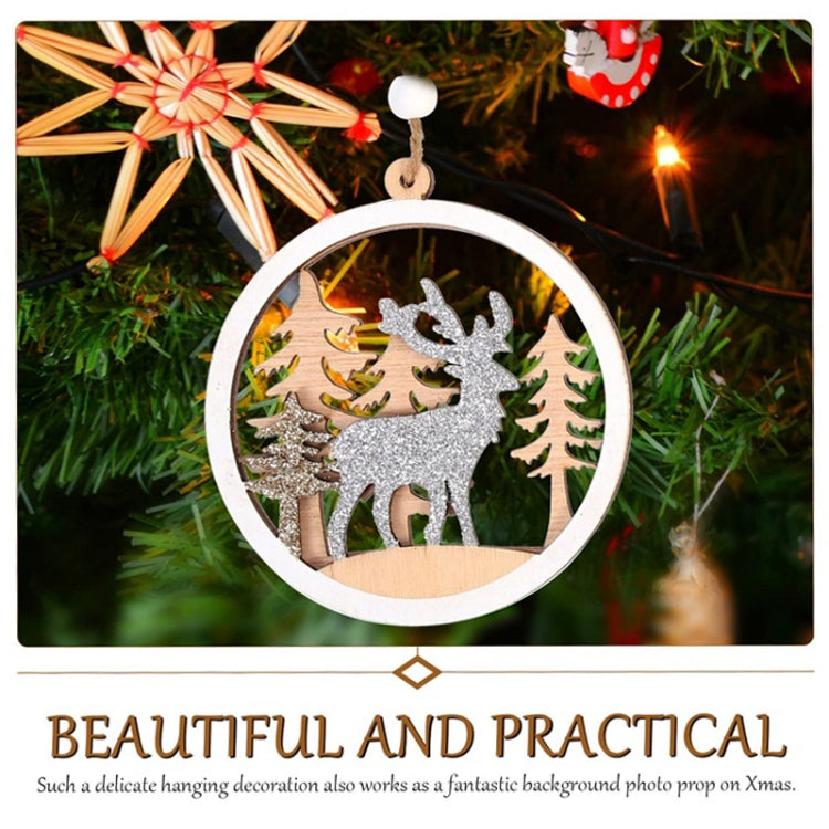 Christmas Party Decoration Wooden Pendants