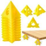 10pcs/Pack Woodworking Paint Pyramid Stands Cone Support Stand, Yellow, Red, Champagne
