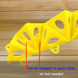 10pcs/Pack Woodworking Paint Pyramid Stands Cone Support Stand, Yellow, Red, Champagne