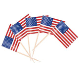 100pcs/pack 65mm National Flag Toothpick  Cupcake Toppers Cocktail Sticks, American, British, Spanish, Canadian, Australian, Italian, German, Israeli