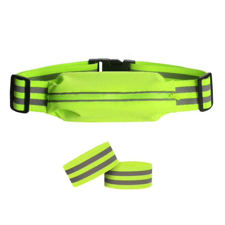 Women Men Running Bag Adjustable Reflective Waist Pouch Pack, Only Belt, 1 Belt+2 Arm Band, 1 Belt+4 Arm Band