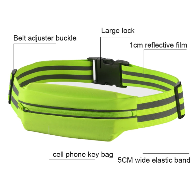 Women Men Running Bag Adjustable Reflective Waist Pouch Pack, Only Belt, 1 Belt+2 Arm Band, 1 Belt+4 Arm Band
