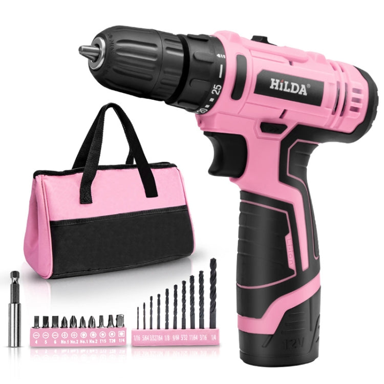 HILDA 12V Cordless Impact Drill Electrical Screwdriver, EU Plug, US Plug, UK Plug
