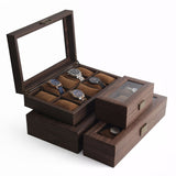 Wood Grain Leather Watch Display Box Watch Storage Case Jewelry Box, 6 Digit Long, 10 Digit Long, 12 Digit Long, 3 Digit Long, 2 Digit Long, 6 Digit Square