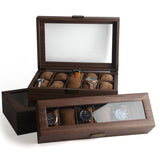 Wood Grain Leather Watch Display Box Watch Storage Case Jewelry Box, 6 Digit Long, 10 Digit Long, 12 Digit Long, 3 Digit Long, 2 Digit Long, 6 Digit Square
