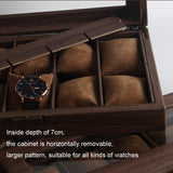 Wood Grain Leather Watch Display Box Watch Storage Case Jewelry Box, 6 Digit Long, 10 Digit Long, 12 Digit Long, 3 Digit Long, 2 Digit Long, 6 Digit Square