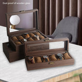 Wood Grain Leather Watch Display Box Watch Storage Case Jewelry Box, 6 Digit Long, 10 Digit Long, 12 Digit Long, 3 Digit Long, 2 Digit Long, 6 Digit Square