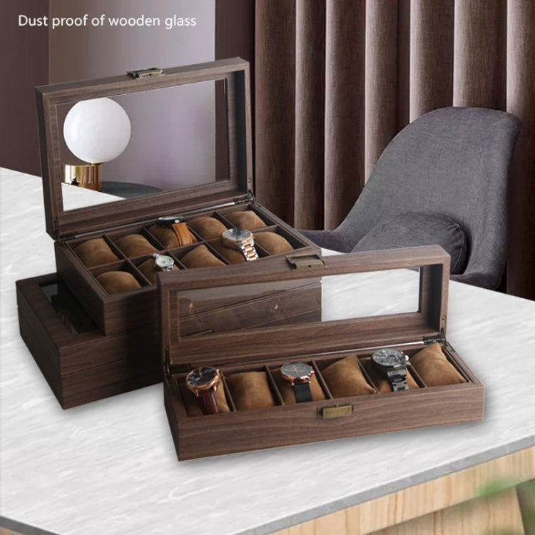 Wood Grain Leather Watch Display Box Watch Storage Case Jewelry Box, 6 Digit Long, 10 Digit Long, 12 Digit Long, 3 Digit Long, 2 Digit Long, 6 Digit Square