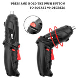 HILDA Multi-Function Li-Ion Screwdriver Mini Screwdriver Set, Black, White, Orange