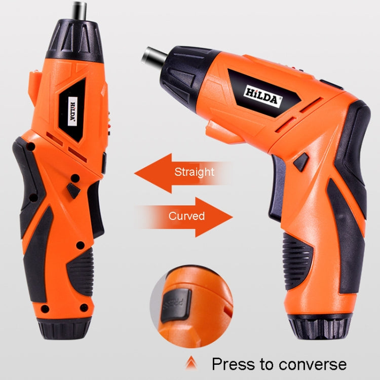 HILDA Multi-Function Li-Ion Screwdriver Mini Screwdriver Set, Black, White, Orange