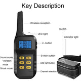 Pet Smart Electric Shock Training Waterproof Collar Dog Training Device, Receiver + Yellow Remote, Only Receiver