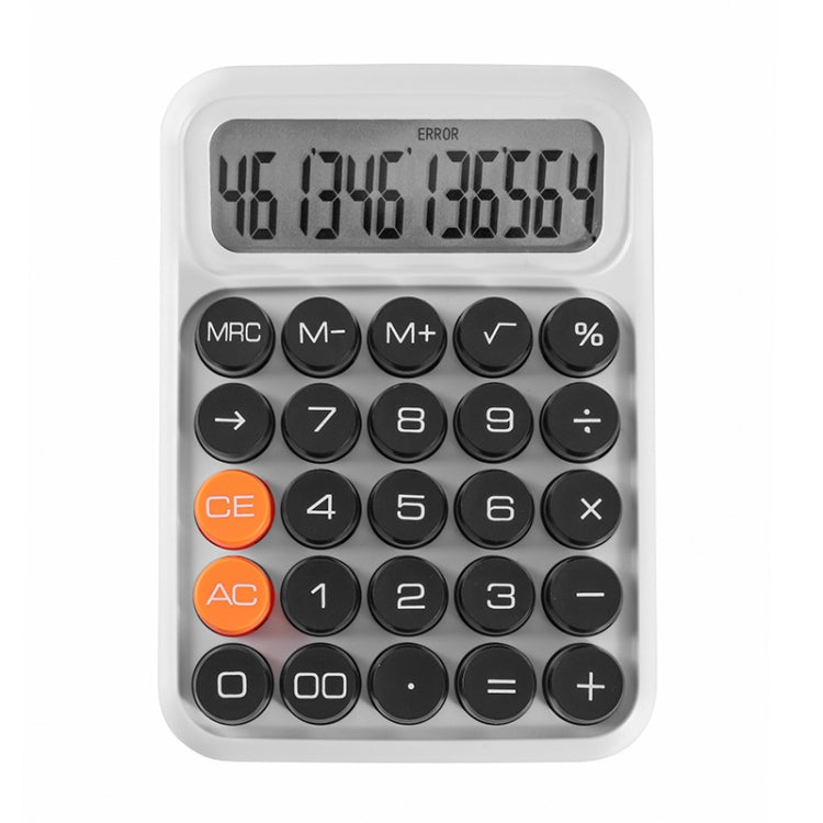 12-digit Mechanical Keyboard Calculator Office Student Exam Calculator Display, Monochrome Buttons White Black, Monochrome Buttons Pink, Monochrome Buttons Navy Blue