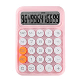 12-digit Mechanical Keyboard Calculator Office Student Exam Calculator Display, Monochrome Buttons White Black, Monochrome Buttons Pink, Monochrome Buttons Navy Blue