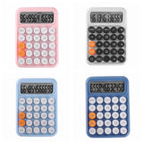 12-digit Mechanical Keyboard Calculator Office Student Exam Calculator Display, Monochrome Buttons White Black, Monochrome Buttons Pink, Monochrome Buttons Navy Blue