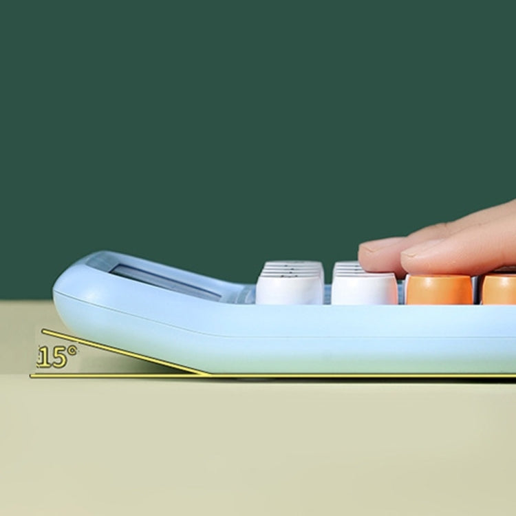 12-digit Mechanical Keyboard Calculator Office Student Exam Calculator Display, Monochrome Buttons Navy Blue, Monochrome Buttons White Black, Monochrome Buttons Pink