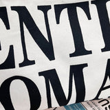 Women Printed Letter Canvas Bag Single Shoulder Tote Bag