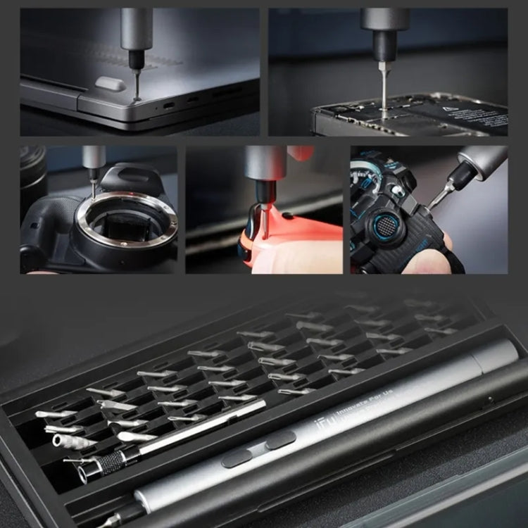 IFu 42-In-1 Electric Screwdriver Set Precisions USB Fast Charging Screw Driver With LED Work Light