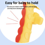 XUNYI Baby Giraffe Rattles Teether Kids Silicone Bite Toy, Drop Box Yellow, Drop Box Pink, Drop Box Green, Rectangular Box Yellow, Rectangular Box Pink, Rectangular Box Green