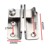 Stainless Steel Sliding Door Latch No Punch Latch Door Bolt Catch With Screw, Small Left Open, Small Right Open, Large Left Open, Large Right Open