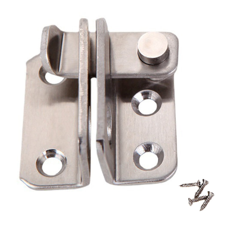 Stainless Steel Sliding Door Latch No Punch Latch Door Bolt Catch With Screw, Small Left Open, Small Right Open, Large Left Open, Large Right Open