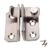 Stainless Steel Sliding Door Latch No Punch Latch Door Bolt Catch With Screw, Small Left Open, Small Right Open, Large Left Open, Large Right Open