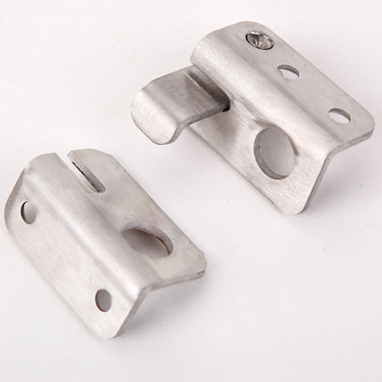 Stainless Steel Sliding Door Latch No Punch Latch Door Bolt Catch With Screw, Small Left Open, Small Right Open, Large Left Open, Large Right Open