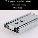 1 Pair Thickened Three Sections Ball Slide Mute Drawer Track Rail, 4 inch 10cm, 6 inch 16cm, 8 inch 20cm