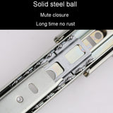 1 Pair Thickened Three Sections Ball Slide Mute Drawer Track Rail, 4 inch 10cm, 6 inch 16cm, 8 inch 20cm