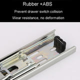 1 Pair Thickened Three Sections Ball Slide Mute Drawer Track Rail, 4 inch 10cm, 6 inch 16cm, 8 inch 20cm