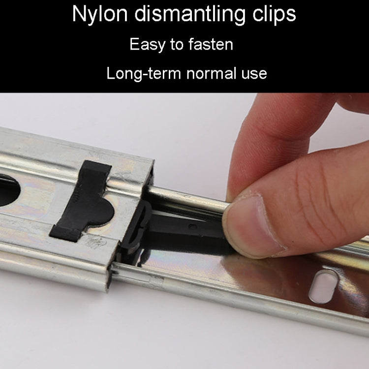 1 Pair Thickened Three Sections Ball Slide Mute Drawer Track Rail, 4 inch 10cm, 6 inch 16cm, 8 inch 20cm