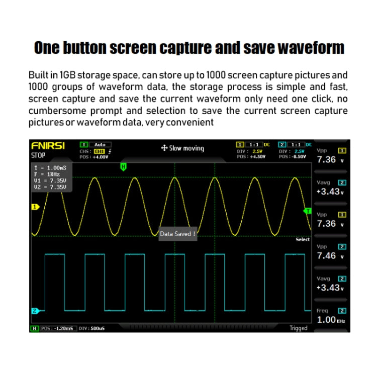 FNIRSI 2 In 1 Dual-Channel 100M Bandwidth Digital Oscilloscope 1GS Sampling Signal Generator, EU Plug, 1014D, 1014D +P4100 Probe