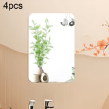 Round Corner Models Rectangle Acrylic Mirror Stereo Wall Stickers Home Decoration Soft Mirror, 4pcs 15cm x 10cm, 4pcs 20cm x 13cm, 4pcs 30cm x 20cm, 4pcs 42cm x 27cm