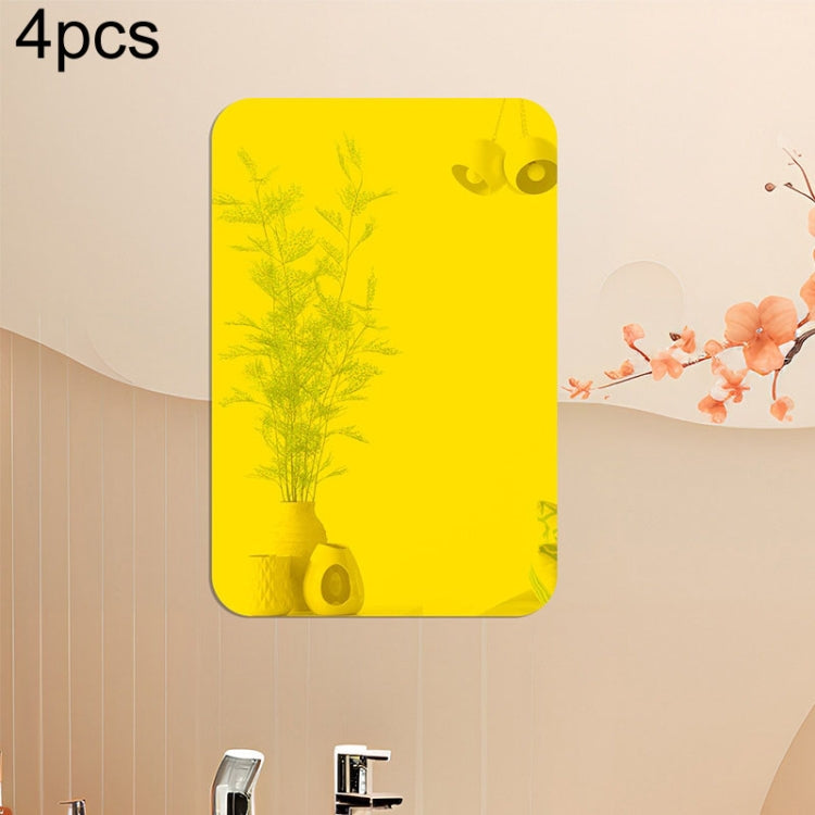 Round Corner Models Rectangle Acrylic Mirror Stereo Wall Stickers Home Decoration Soft Mirror, 4pcs 15cm x 10cm, 4pcs 20cm x 13cm, 4pcs 30cm x 20cm, 4pcs 42cm x 27cm