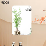 Round Corner Models Rectangle Acrylic Mirror Stereo Wall Stickers Home Decoration Soft Mirror, 4pcs 15cm x 10cm, 4pcs 20cm x 13cm, 4pcs 30cm x 20cm, 4pcs 42cm x 27cm