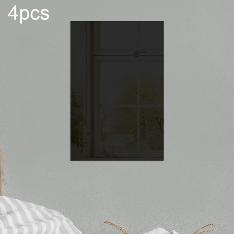 4pcs Right Angle Models Rectangle Acrylic Mirror Stereo Wall Stickers, 15cm x 10cm, 20cm x 13cm, 30cm x 20cm, 42cm x 27cm