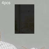 4pcs Right Angle Models Rectangle Acrylic Mirror Stereo Wall Stickers, 15cm x 10cm, 20cm x 13cm, 30cm x 20cm, 42cm x 27cm