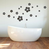 18pcs /Set Acrylic Cherry Blossom Mirror Wall Sticker Living Room Bedroom Background Wall Decoration, Cherry Blossom