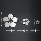 18pcs /Set Acrylic Cherry Blossom Mirror Wall Sticker Living Room Bedroom Background Wall Decoration, Cherry Blossom