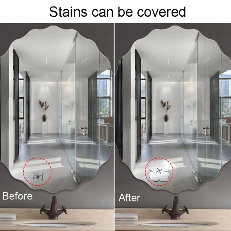 18pcs /Set Acrylic Cherry Blossom Mirror Wall Sticker Living Room Bedroom Background Wall Decoration, Cherry Blossom