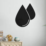 2pcs /Set Acrylic Water Drops Mirror Stereo Wall Stickers Living Room Bedroom Decorative Stickers Soft Mirror, Water Drops