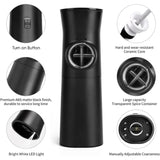 Gravity Induction Electric Salt And Pepper Grinder Adjustable Coarseness with LED Light