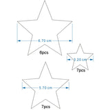 20pcs /Set Acrylic Stars Mirror Stereo Wall Stickers Home Decoration Soft Mirror, Stars