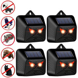 4pcs /Box Solar Animal Repeller Waterproof Animal Deterrent with Red LED Light, 209A 4pcs /Box