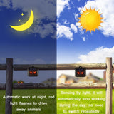 4pcs /Box Solar Animal Repeller Waterproof Animal Deterrent with Red LED Light, 209A 4pcs /Box