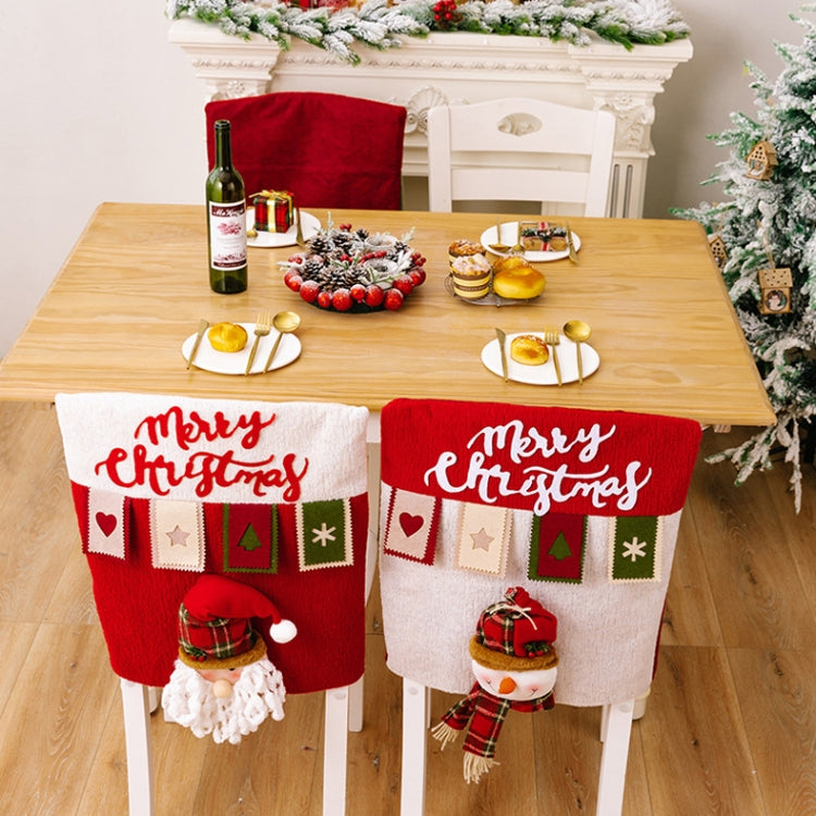 3D Cartoon Doll Chair Cover Christmas Furniture Decoration Supplies, Elder, Snowman, Elk