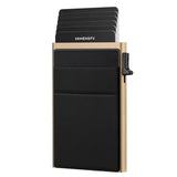 Slim Metal Wallet Pop Up Credit Card Holder RFID Blocking Men Business Card Clip