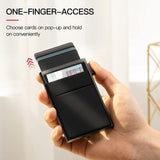 Slim Metal Wallet Pop Up Credit Card Holder RFID Blocking Men Business Card Clip