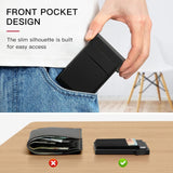 Slim Metal Wallet Pop Up Credit Card Holder RFID Blocking Men Business Card Clip